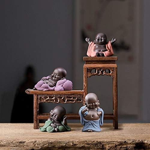 5 Stil schöne Buddha-Statuen kleine Mönch Figur Keramik Buddha-Skulptur Feng Shui Ornamente Home Dec