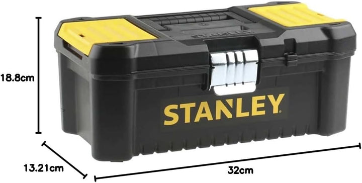 Stanley Werkzeugbox/Werkzeugkoffer (12.5", 32x18.8x13.2cm, Werkzeugkasten mit Metallschliessen, Orga