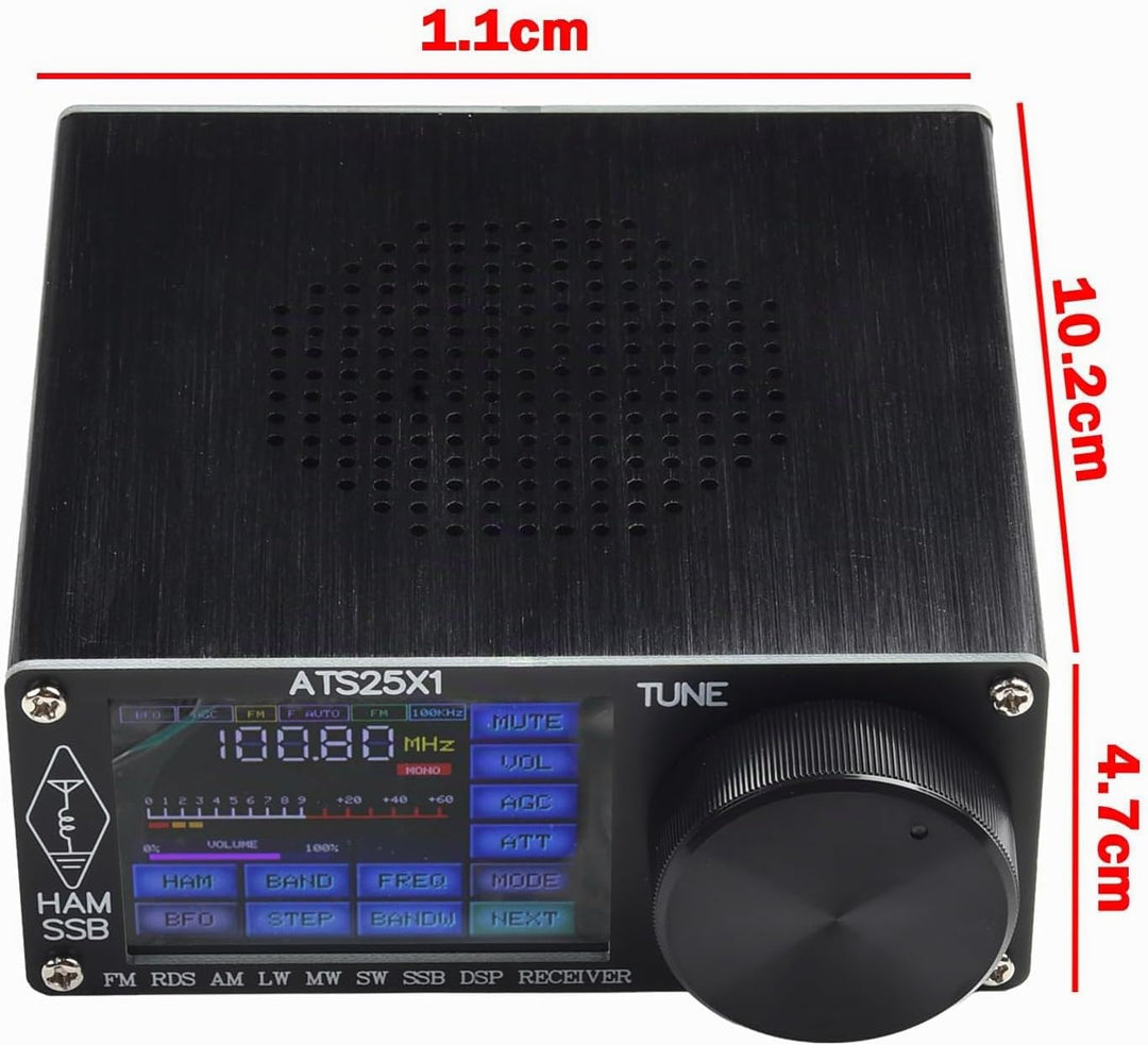 ATS 25 für X1 Si4732 Fullband-Radioempfänger, DSP-Funkempfänger mit 6.1 cm Touchscreen