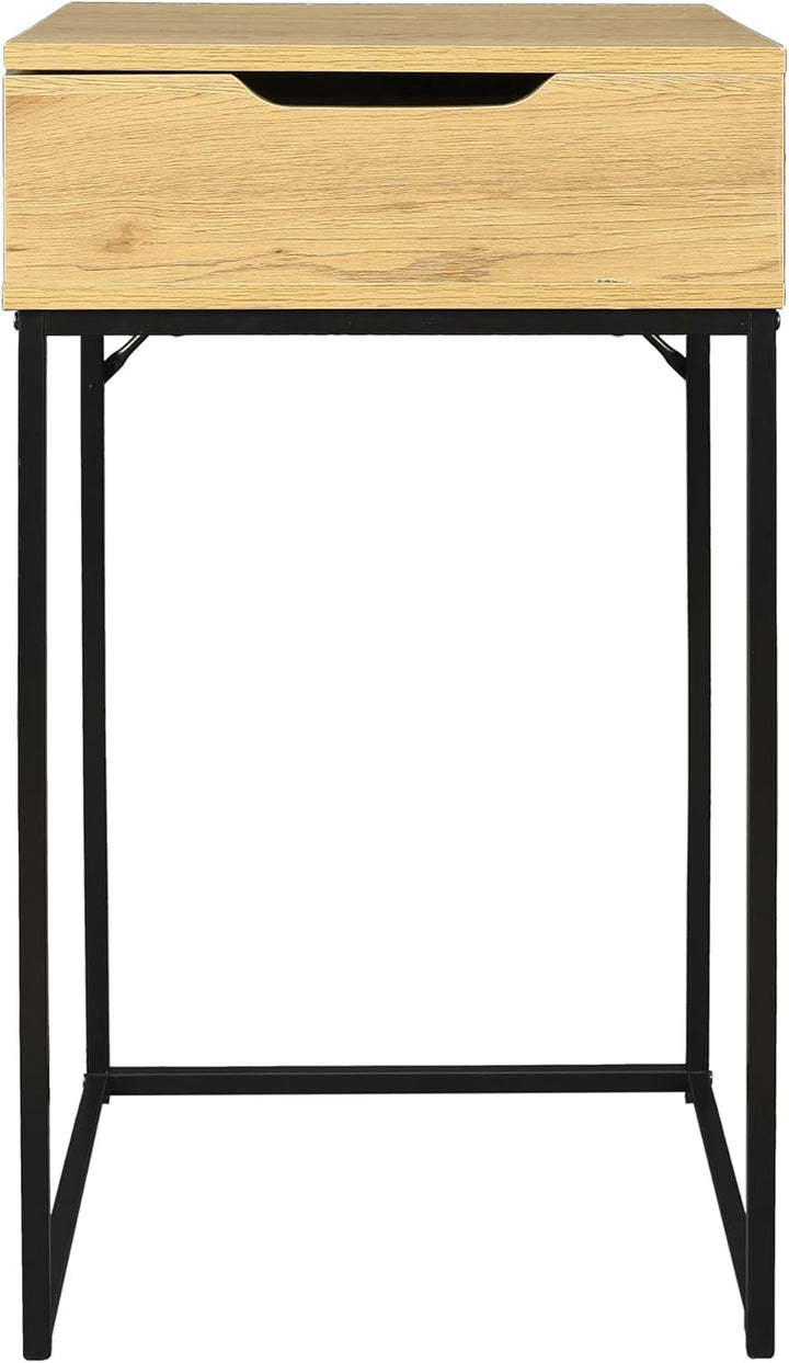 HOME DECO FACTORY Abbott Holzmöbel, Schreibtisch, Schminktisch, Creamy, Weiss, 45 x 45 x 77 cm