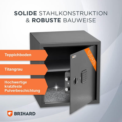 Brihard Betriebs Safe Elektronischer - 40x38x38cm Sicherheitsbox mit LED-Bildschirm, Digitalem Zahle