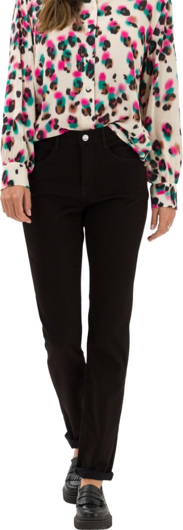 BRAX Damen Style Carola Five-Pocket Wertigem Baumwollsatin Hose 40W / 30L Schwarz, 40W / 30L Schwarz