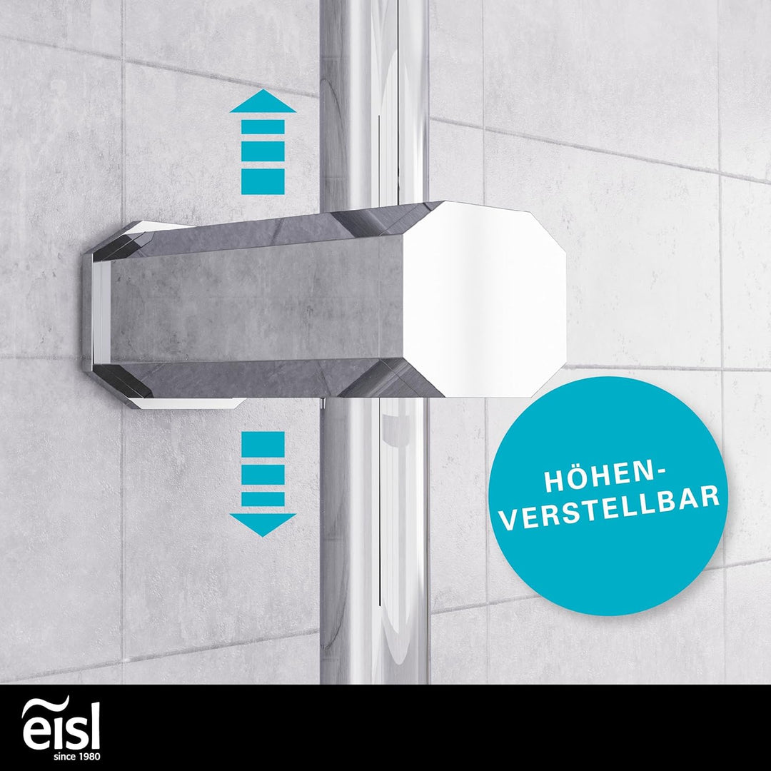 EISL Duschset EASY FRESH, Duschsystem ohne Armatur 2 in 1 mit grosser Regendusche (250 x 200 mm) und