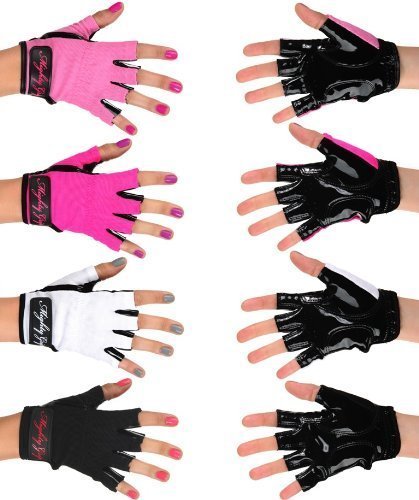 Mighty Grip Pole Dancing Handschuhe mit Haltestange, Klebeband, 1 Paar Weiss S, Weiss S