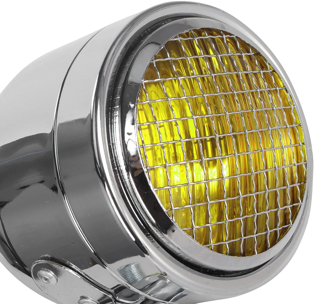 Retro Motorrad-Scheinwerfer | Lampe mit hoher Sichtbarkeit mit Schale, Leuchtmittel für Motorradsche
