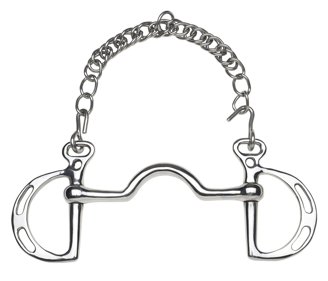 FEELING Springkandare mit Schlitzen, Breite 12,5 cm, Stärke 12,7 mm, Ringe Ø 55 mm, massiv