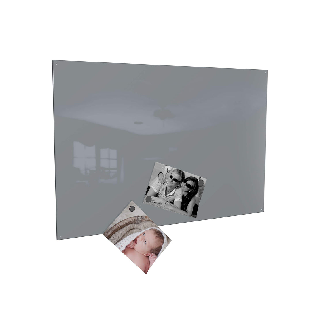 Colours-Manufaktur Magnettafel Magnetwand inkl. 4 Magnete (grau, 50 x 80 cm) grau, grau Grau 50 x 80
