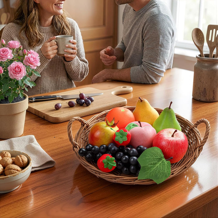Lorigun 9 PCS Künstliche Früchte, Falsche Früchte für Dekoration Lebensecht, Assorted Faux Fruits De
