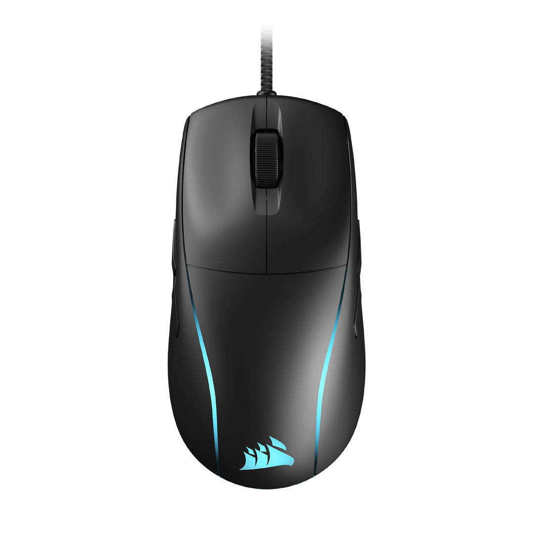 Corsair M75 Wired RGB Leichte FPS Gaming-Maus – 26.000 DPI – Austauschbare Seitentasten – PC – Schwa