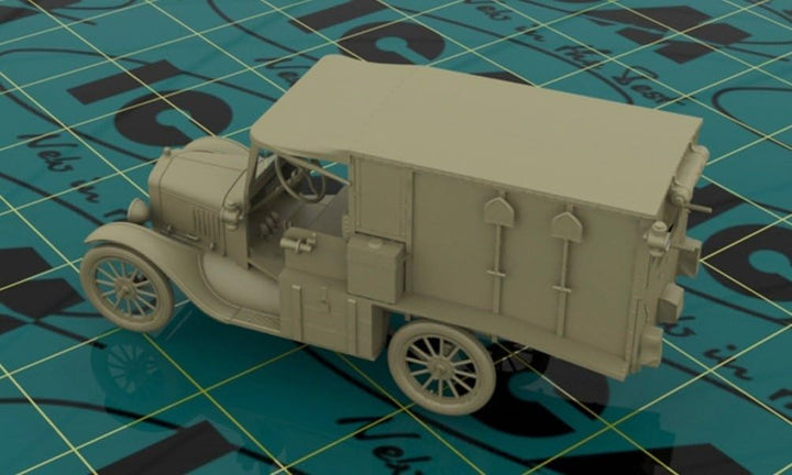 ICM ICM35661 - 1:35-Modell T 1917 Krankenwagen, WWI Amerikanisches Auto, Mittel