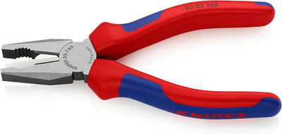 Knipex Kombizange schwarz atramentiert, mit Mehrkomponenten-Hüllen 160 mm 03 02 160 160 mm atramenti