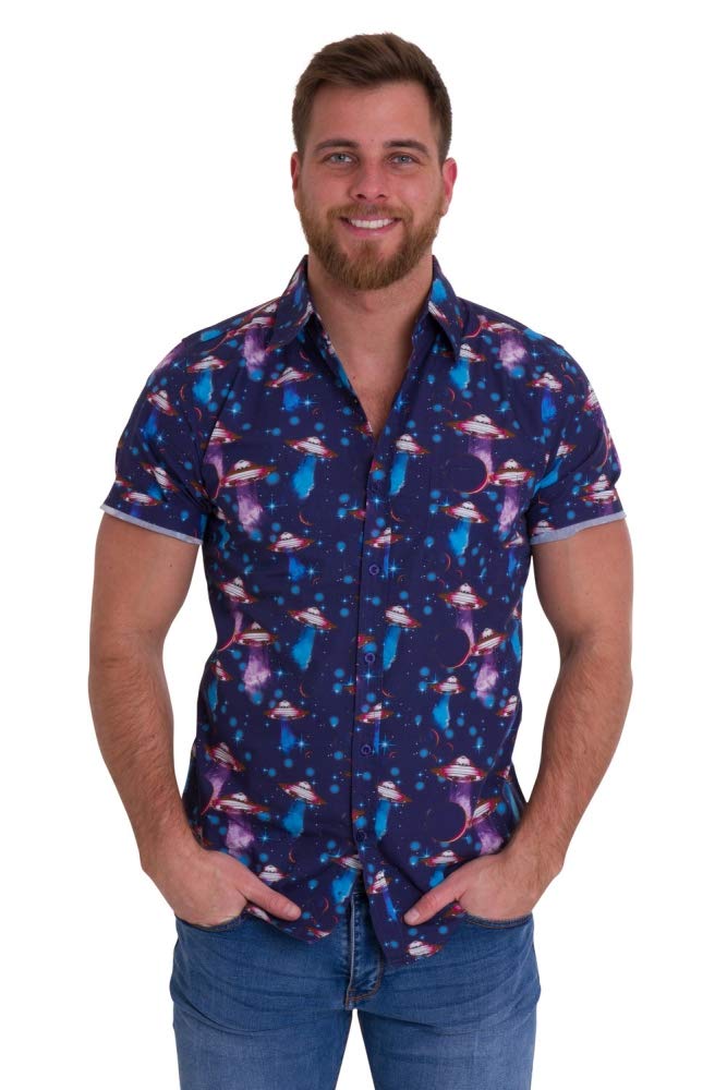 Slyde Run & Fly Herren UFO Kurzarmhemd, L