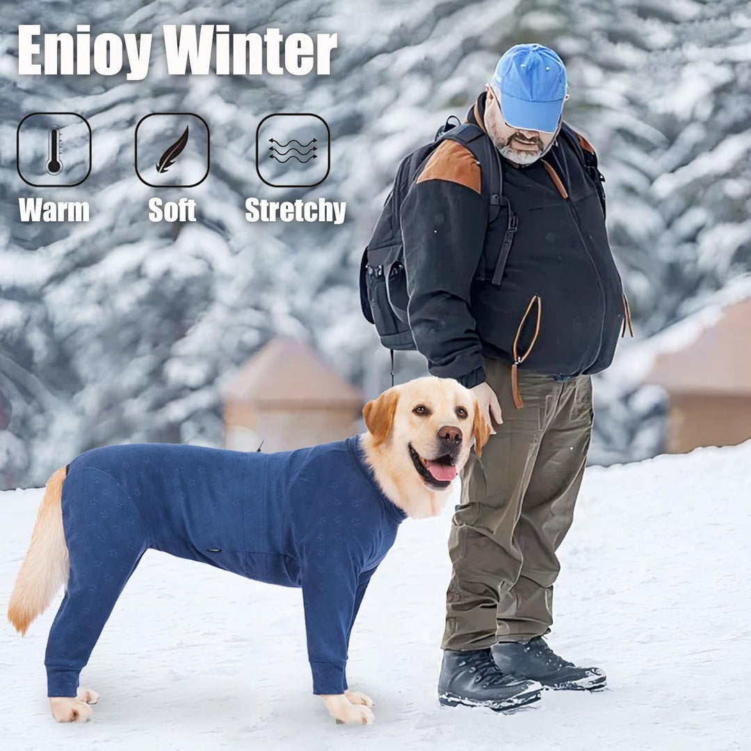 Prägung Hundemantel Fleece Hundepullover Mit Beinen Winterjacke Warm Hundepyjama Hundebademantel Gro