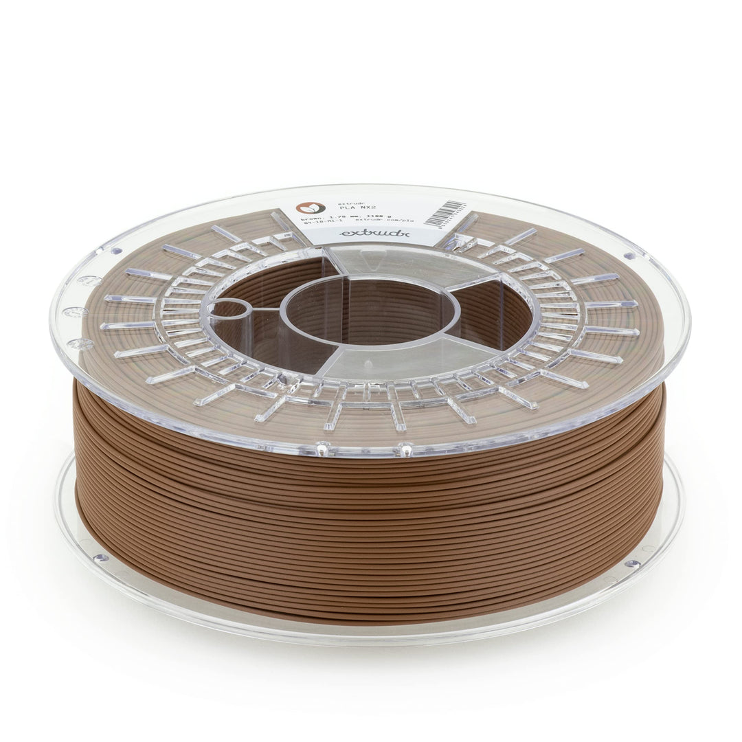 extrudr® PLA NX2 MATT ø1.75mm (1kg) 'SCHOKO BRAUN MATT' - 3D Drucker Filament - Made in Austria