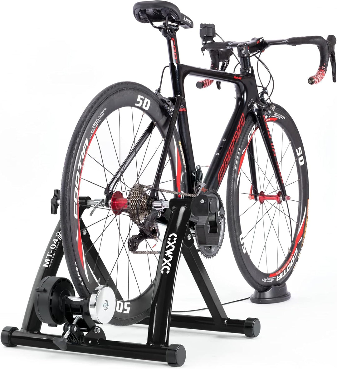 CXWXC Fahrrad Rollentrainer Indoor für 26-29 Zoll Reifen Rennrad Rollentrainer Klappbarer Fahrradrol