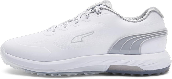 PUMA Herren Alphacat Nitro Golfschuh 41 EU Puma White Flat Light Gray Puma Silver, 41 EU Puma White