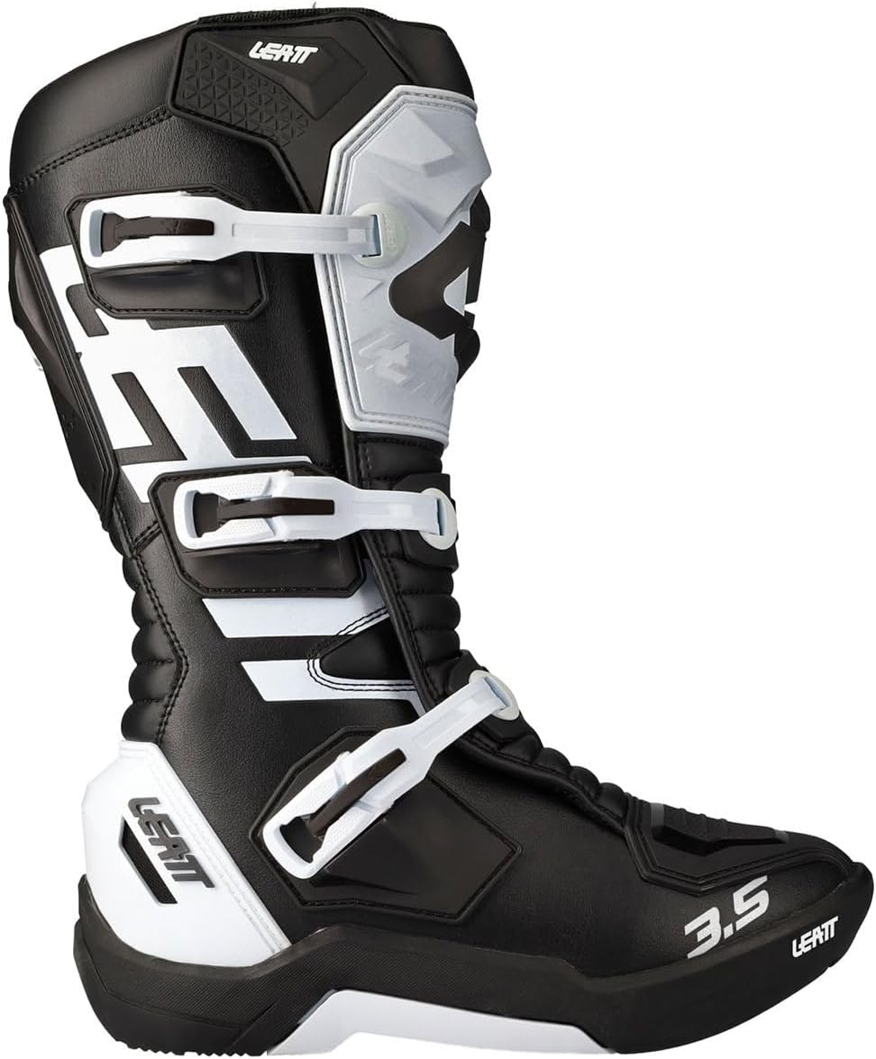 Leatt Unisex Motorradstiefel 35.5 EU Schwarz Weiss, 35.5 EU Schwarz Wei&amp;