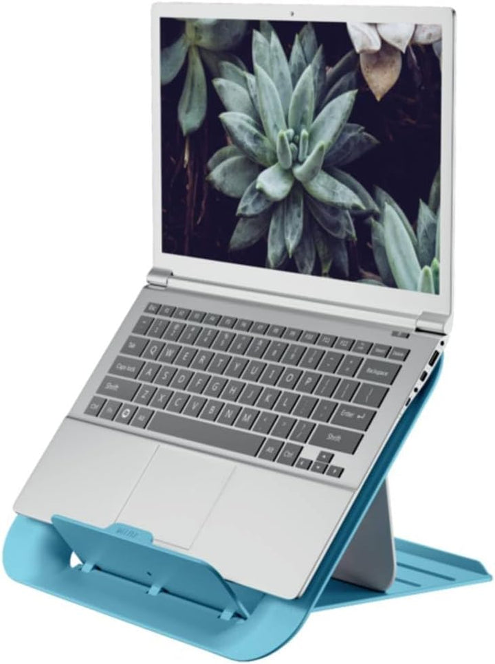Leitz Höhenverstellbarer Laptopständer, Kompakte Laptop-Erhöhung mit 4 Höhen für 13“-15“ Notebooks,