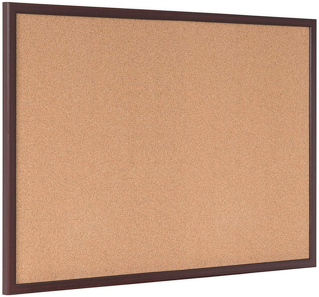 Bi-Office Earth - Korktafel mit Executive MDF Rahmen, Kirschen, Umweltfreundliche Pinnwand mit Natur