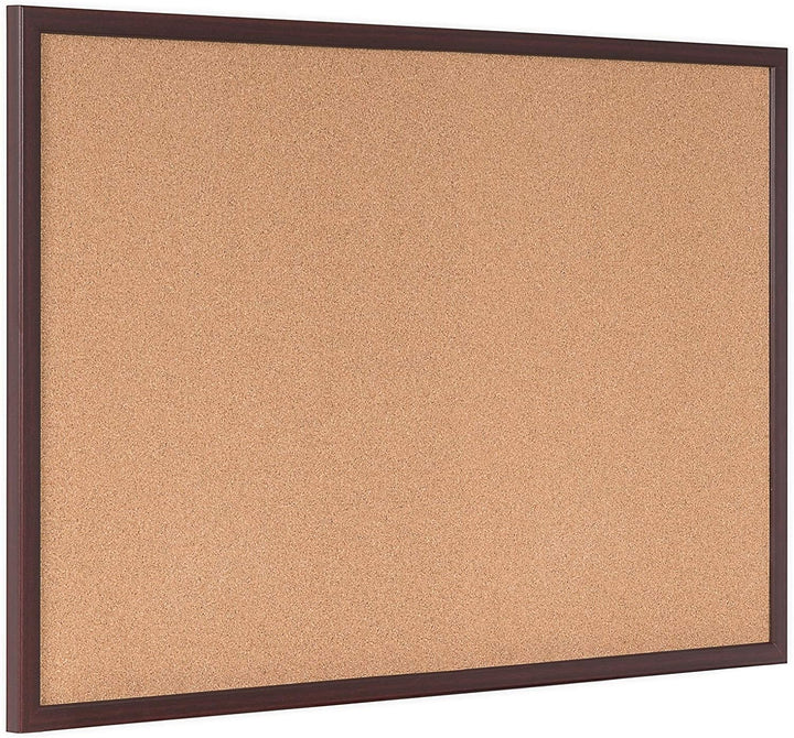 Bi-Office Earth - Korktafel mit Executive MDF Rahmen, Kirschen, Umweltfreundliche Pinnwand mit Natur