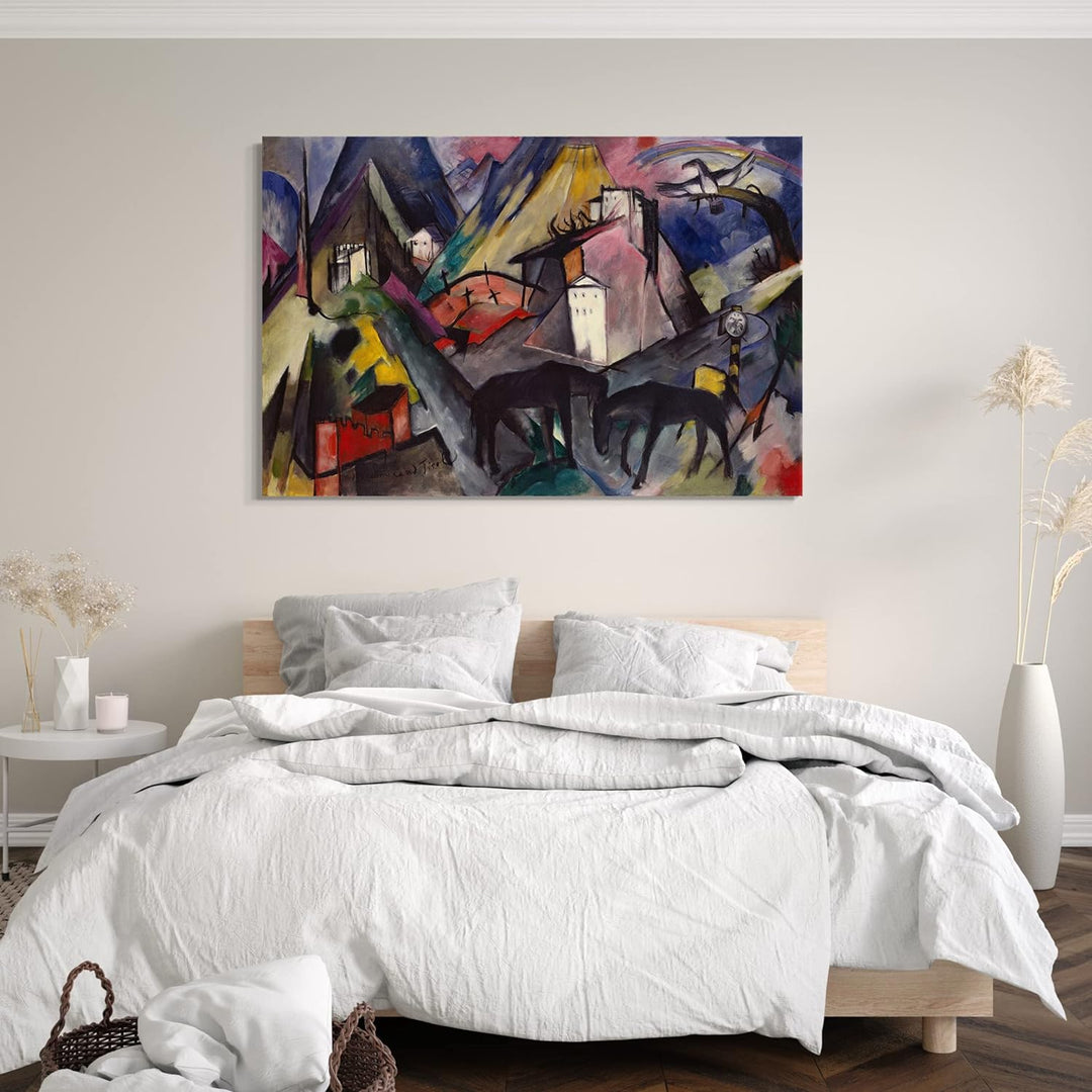 Printed Paintings Leinwand (80x60cm): Franz Marc - Das Arme Land Tirol (1913) 80x60 cm, 80x60 cm