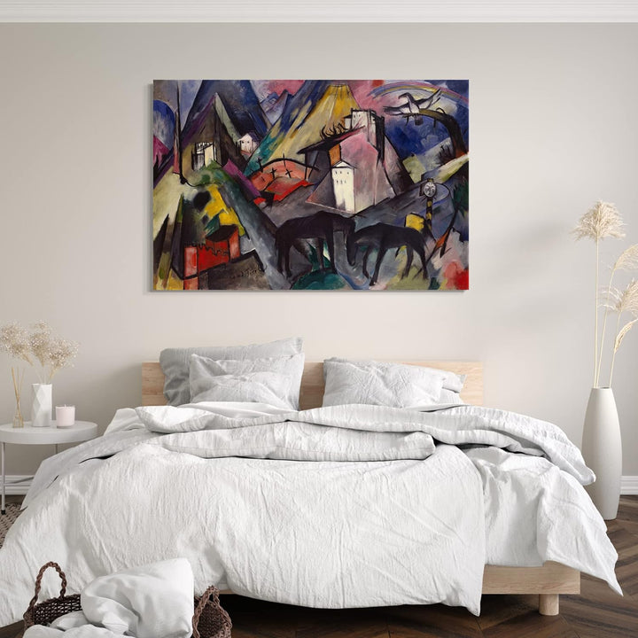 Printed Paintings Leinwand (80x60cm): Franz Marc - Das Arme Land Tirol (1913) 80x60 cm, 80x60 cm