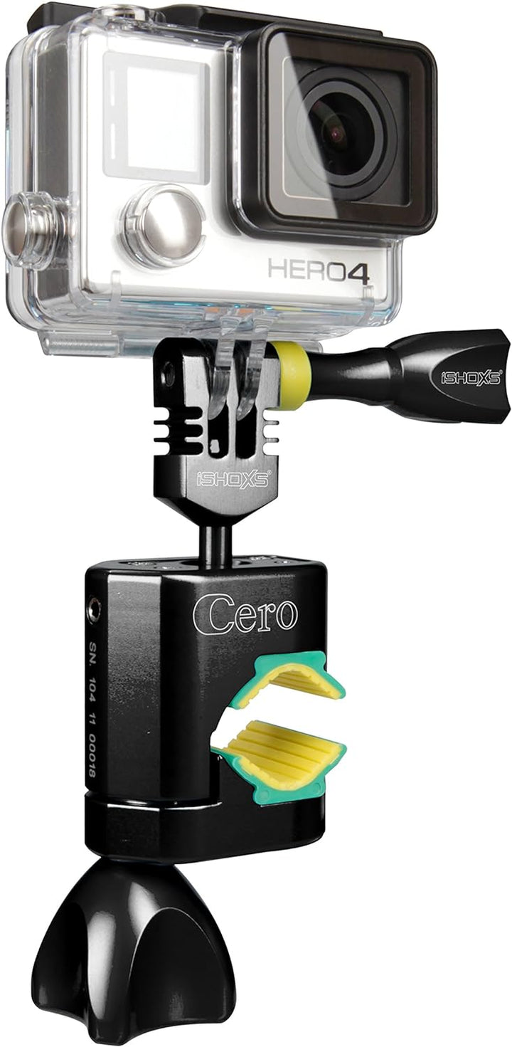 iSHOXS Cero | Action Cam Lenkerhalterung | Professioneler Aluminium Halter passend für GoPro Hero un