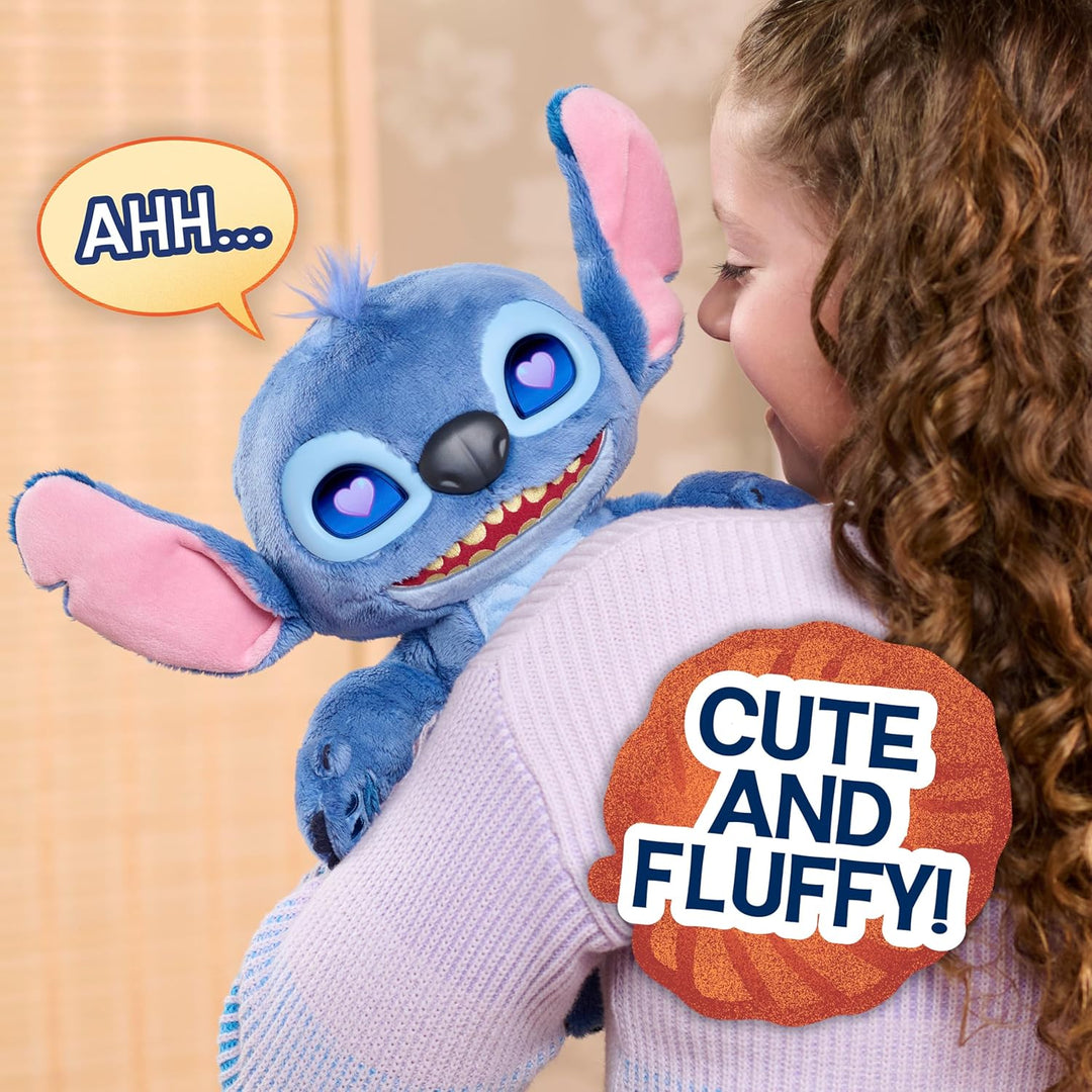 Just Play Disney Stitch Many Moods 34,3 cm grosses interaktives Plüschtier, 50+ Soundeffekte und Spr