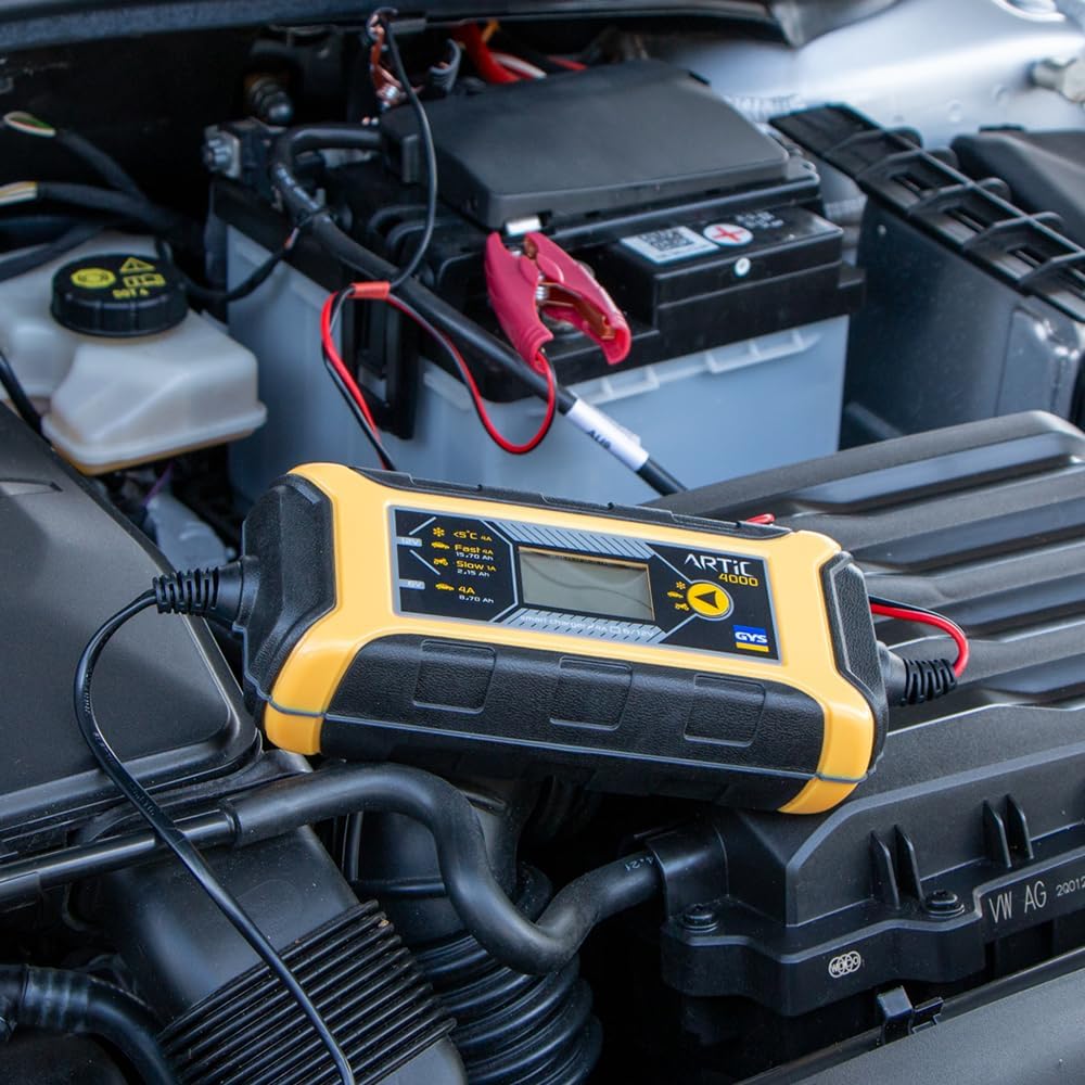 GYS Ladegeräte Mikroprozessor gesteuertes, automatisches Ladegerät Batterieladegeräte für Fahrzeuge