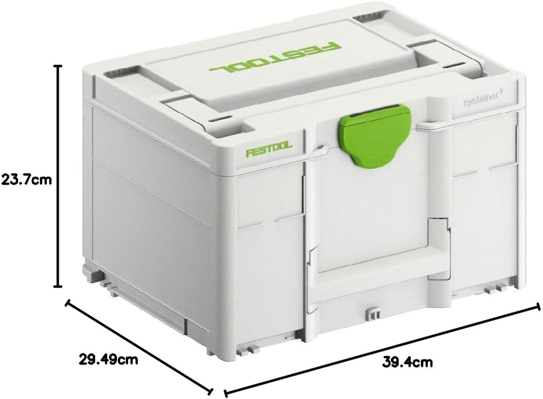 Festool Systainer³ SYS3 M 237 (mit Abdeckung für Beschriftungsfeld) Size, Size