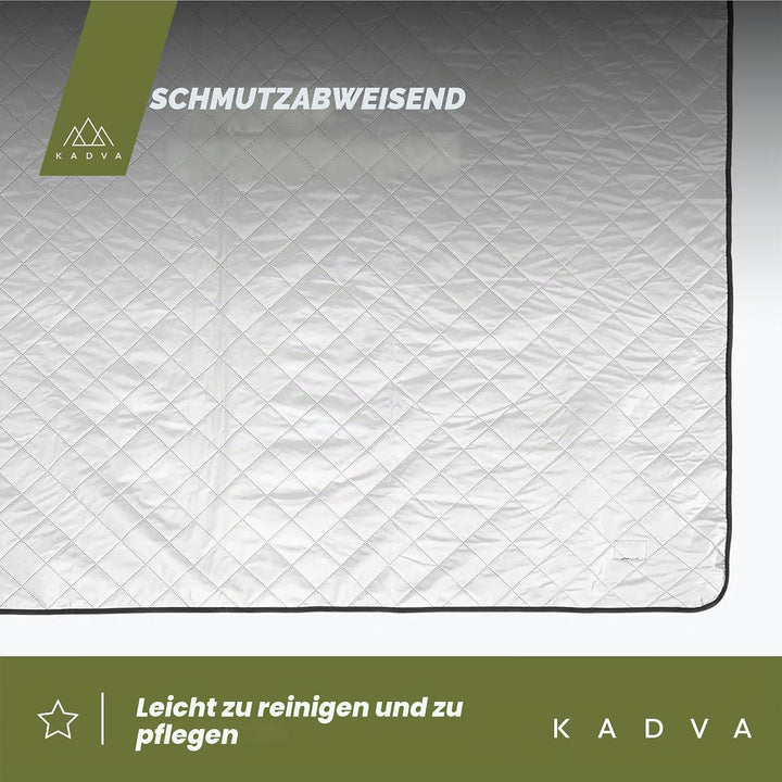 KADVA Picknickdecke Wasserdicht Rulo Graue Praktische Langlebige und Bequeme Outdoor Decke für die F