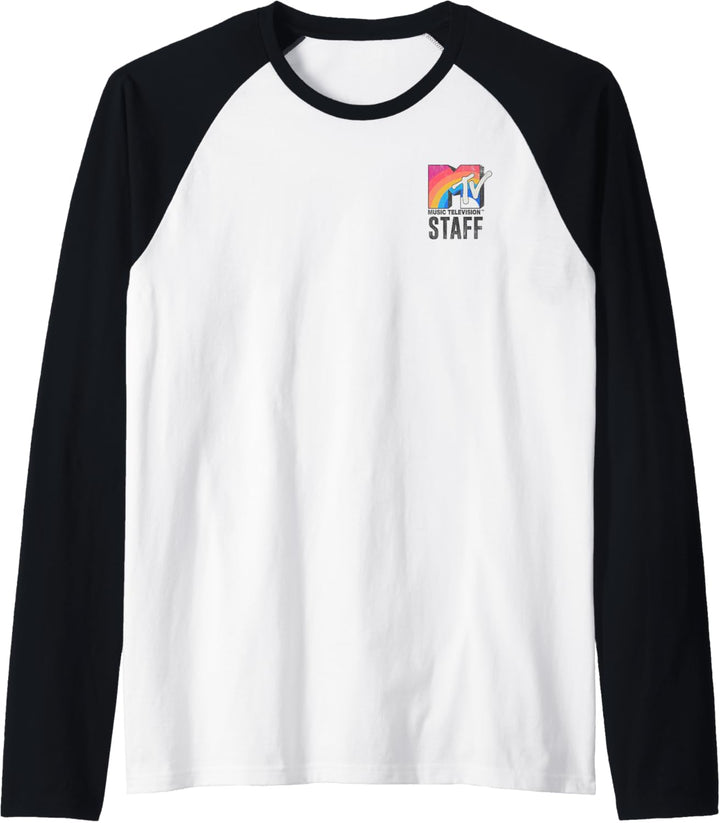 MTV Rainbow Pocket Logo Staff Raglan