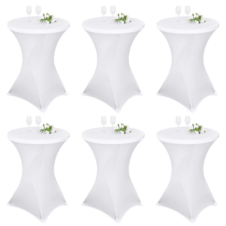 Pesonlook 6er-Set Stretch Stehtisch Husse für Bistrotisch Ø 80-85 cm Elegante,Verstärkung im Fussber