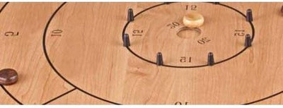 Ubergames Orginal Crokinole Brettspiel - Top ECO-Hartholz Qualität - Inklusive Trage Tasche - Model