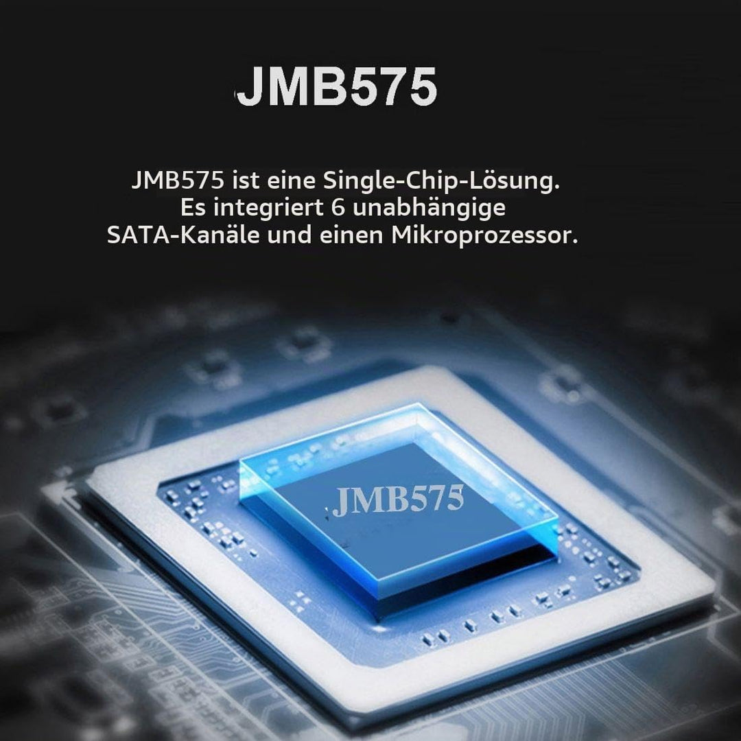 chenyang 5 Ports M.2 auf SATA Adapter, B+M Key NGFF 1 auf 5 SATA 3.0 Port Erweiterungskarte mit JMB5