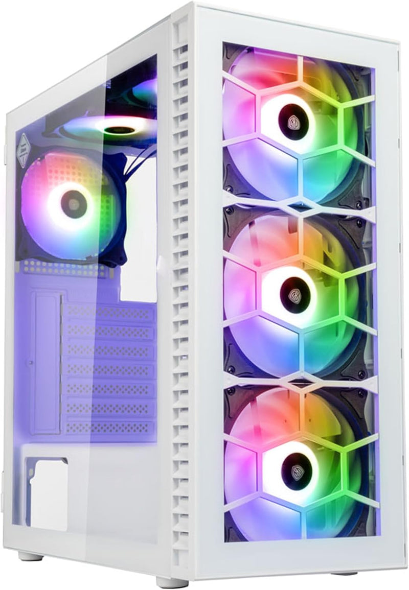 Kolink Observatory HF Glass PC-Gehäuse, Sechs ARGB-Lüfter, 330 mm GPU-Freiheit, ATX-Motherboard, Gla