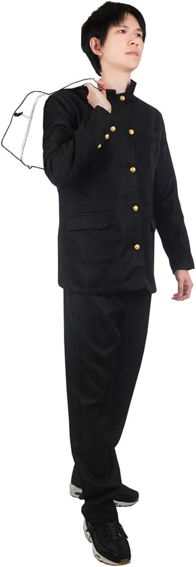 CoolChange Japanische Schuluniform für Jungen | Gakuran Uniform | Schwarz | Grösse: L, L