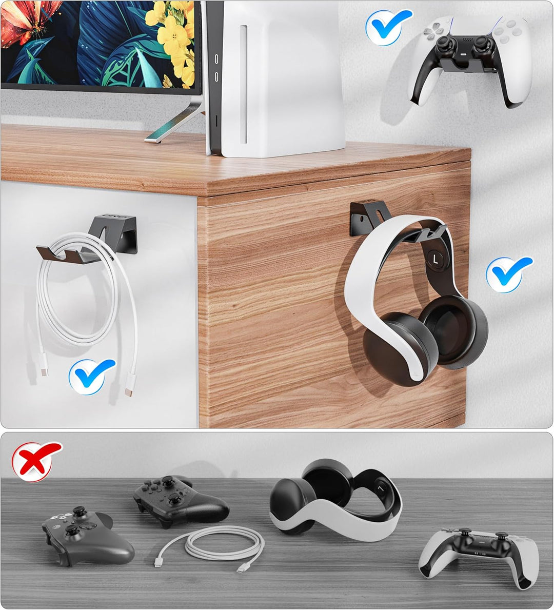 OIVO ControllerWandhalterung für PS3PS4PS5Xbox 360Xbox OneSXEliteSeries SSeries X Controller, Pro Co