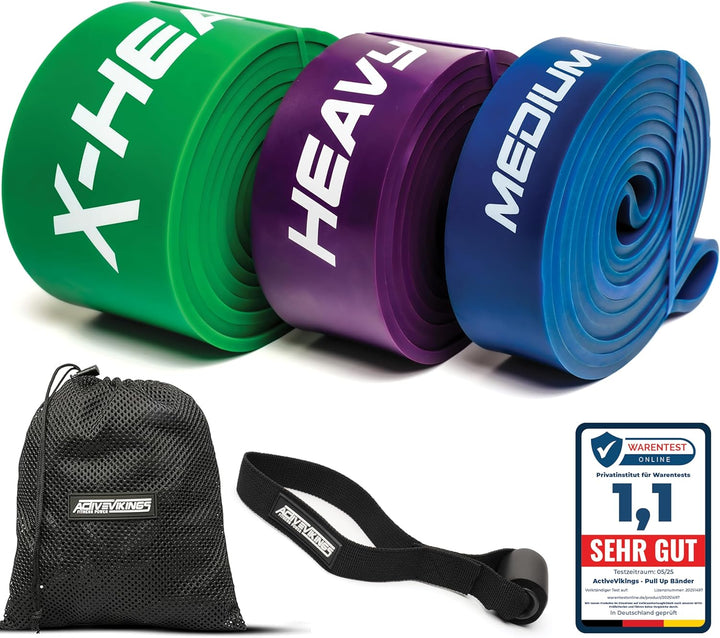 ActiveVikings® Pull-Up Fitnessbänder | Perfekt für Muskelaufbau und Crossfit Freeletics Calisthenics