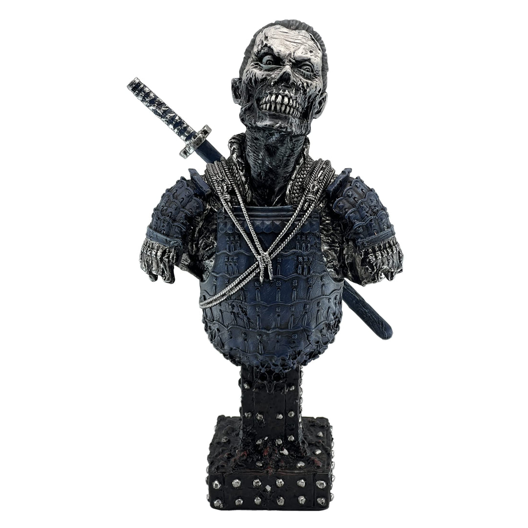 LOOYAR Resin Undead Japanische Samurai Zombie Büste Statue Skulptur Ornament Zuhause Haus Wohnzimmer