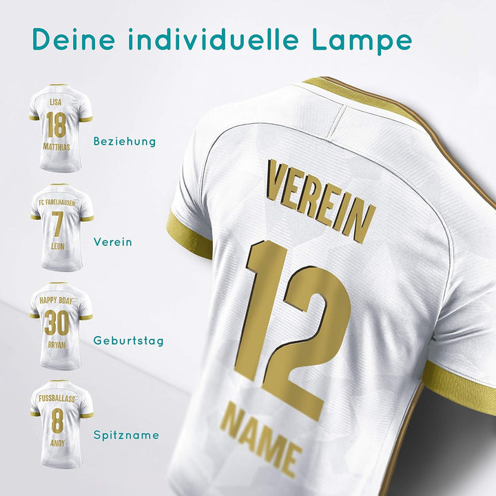 Elbeffekt Trikotlampe für Madrid Fans aus Holz - personalisierbares Geschenk - schenke Dein individu