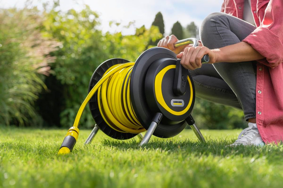 Kärcher Schlauchträger HR 3.20 Set, Kapazität: max. 40 m, flexible, einfache Aufbewahrung an der Wan