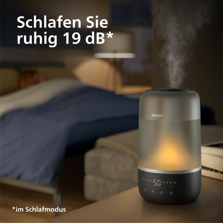 Philips Smart Humidifier - kompakt und dennoch leistungsstark mit himmelhohem Nebel, Aromatherapie,