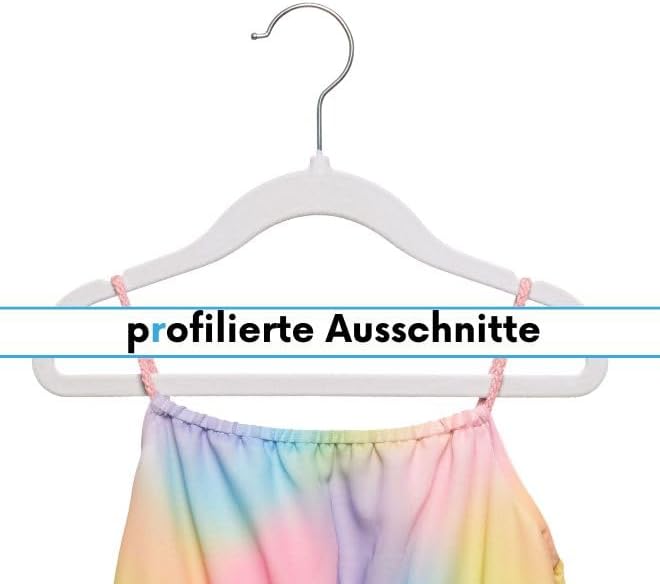 OGIVO Kinder-Kleiderbügel – Set er 30 – Kinder Samt Kleiderbügel– 30 cm – Kinder Kleiderbügel aus Sa