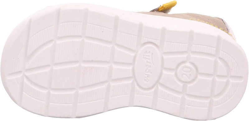 Superfit Baby Jungen Lagoon Sandale Knöchelriemen, Beige Gelb 4000