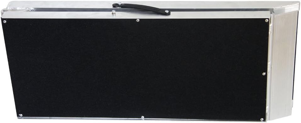 Wiltec Hunderampe faltbar, 185 x 38 cm, geklappt 96 x 38 cm, aus Aluminium, rutschsicher, Traglast b