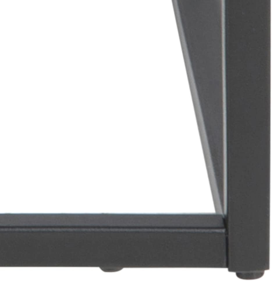 AC Design Furniture Nino Nachttisch mit Ablage, B: 45 x H: 50,5 x T: 40 cm, Schwarz, Metall, 1 Stk,