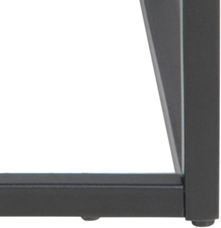 AC Design Furniture Nino Nachttisch mit Ablage, B: 45 x H: 50,5 x T: 40 cm, Schwarz, Metall, 1 Stk,