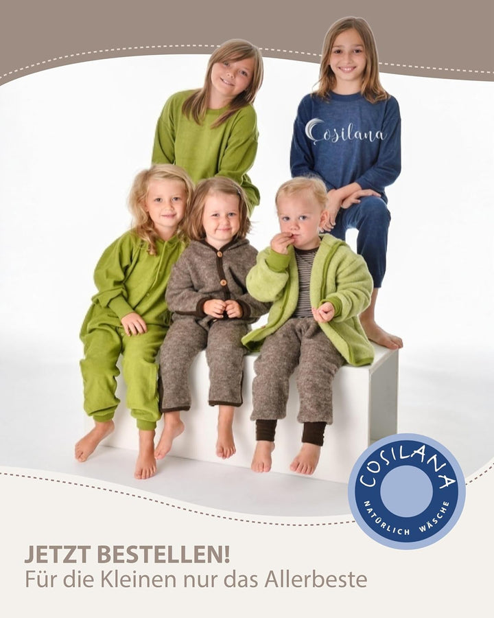 Cosilana, Baby Body Langarm, 70% Wolle, 30% Seide Rot Geringelt 86-92, Rot Geringelt 86-92