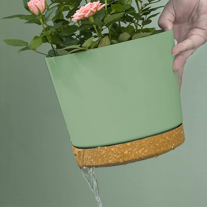 ZMTECH Blumentopf 20 cm Durchmesser übertöpfe für zimmerpflanzen, Kunststoff blumentöpfe mit Unterse